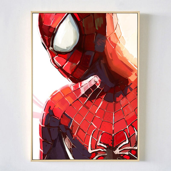 Tableau Spider man Tous les personnages Marvel 12 Toile Avec Cadre -  ProduitPOD