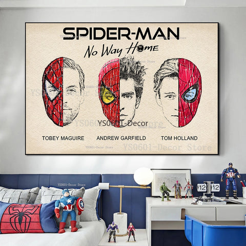 Tableau Spider-man Les trois Peter