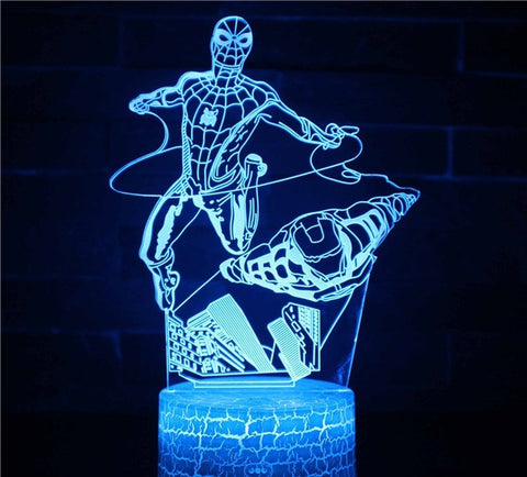 Lampe Spiderman et Ironman